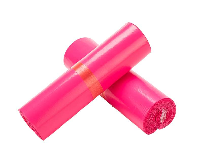 三门玫红色快递袋-02